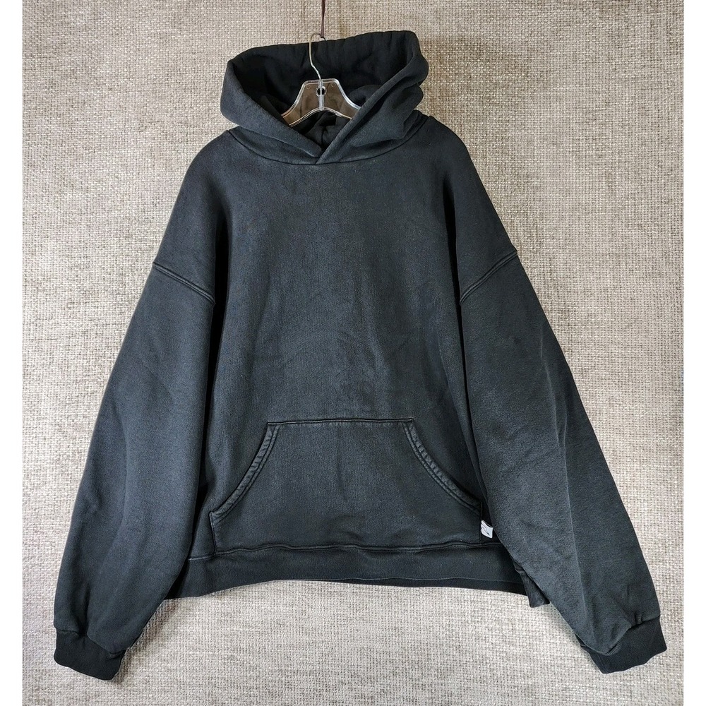 Akimbo 100% Organic Cotton Heavyweight Hoodie Mens XXL Black USA Sweatshirt
